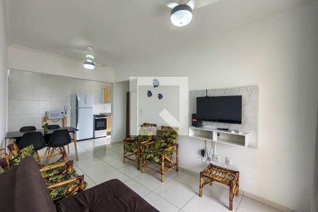 Sala de apartamento para alugar com 1 quarto, 52m² em Vila Caiçara, Praia Grande