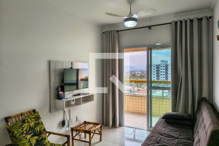 Sala de apartamento para alugar com 1 quarto, 52m² em Vila Caiçara, Praia Grande
