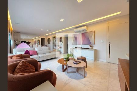 Sala  de apartamento à venda com 3 quartos, 128m² em Lourdes, Belo Horizonte