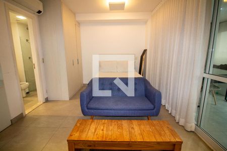 Sala / Quarto - Studio de kitnet/studio para alugar com 1 quarto, 61m² em Brooklin, São Paulo