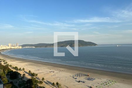 Varanda da Sala e da Suíte de apartamento para alugar com 1 quarto, 43m² em Vila Belmiro, Santos