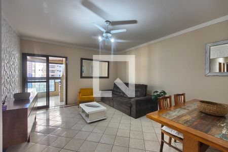Sala de apartamento para alugar com 3 quartos, 107m² em Aviação, Praia Grande