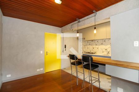 Sala e Cozinha de apartamento para alugar com 1 quarto, 35m² em Pinheiros, São Paulo