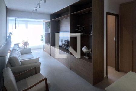 Sala de apartamento para alugar com 1 quarto, 60m² em Boqueirão, Santos