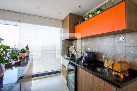 Varanda gourmet de apartamento à venda com 3 quartos, 192m² em Vila Gilda, Santo André