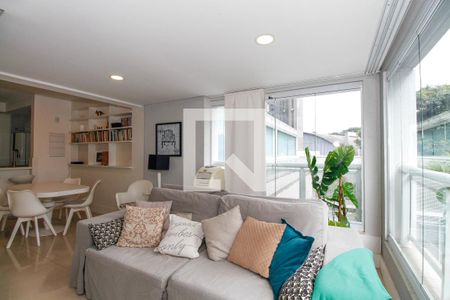 Ambientes Integrados (Sala de Estar, Jantar e Cozinha) de apartamento à venda com 1 quarto, 50m² em Pinheiros, São Paulo