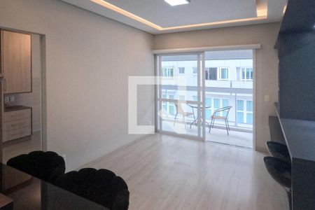 Sala de apartamento para alugar com 1 quarto, 57m² em Gonzaga, Santos