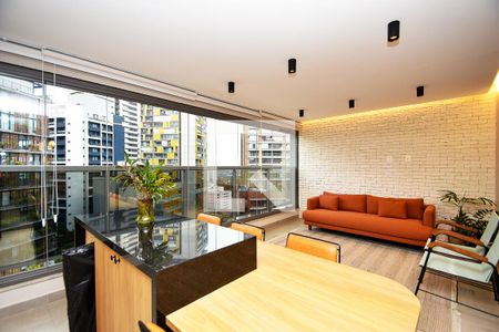 varanda cozinha e churrasqueira e sala de apartamento para alugar com 2 quartos, 111m² em Sumarezinho, São Paulo