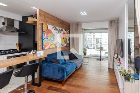 Sala de apartamento à venda com 1 quarto, 49m² em Campo Belo, São Paulo