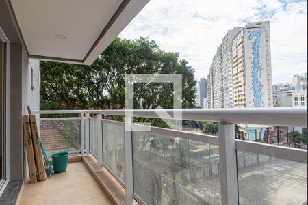 Varanda da Sala/Quarto de kitnet/studio para alugar com 1 quarto, 34m² em Consolação, São Paulo