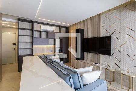 Sala de apartamento para alugar com 1 quarto, 53m² em Vila Olímpia, São Paulo