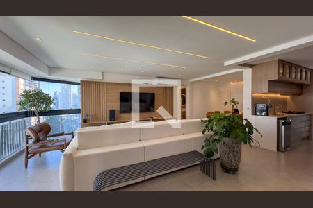 Sala de apartamento para alugar com 3 quartos, 118m² em Campo Belo, São Paulo