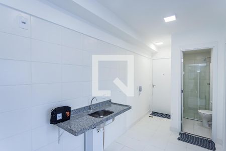Sala, cozinha e área de serviço de apartamento para alugar com 1 quarto, 30m² em Vila Albertina, São Paulo