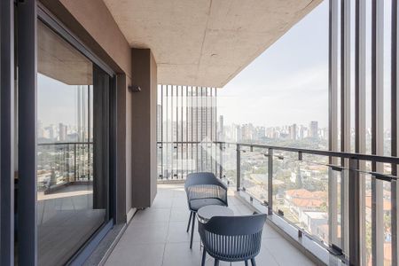 Varanda de kitnet/studio para alugar com 1 quarto, 54m² em Pinheiros, São Paulo