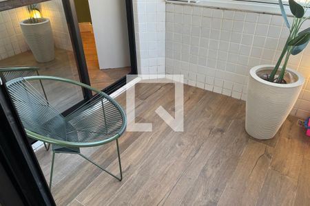 Varanda da Sala e Suíte  de apartamento para alugar com 1 quarto, 43m² em Boqueirão, Santos