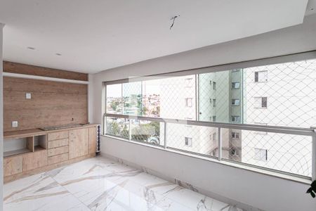 Varanda gourmet de apartamento à venda com 3 quartos, 90m² em Paquetá, Belo Horizonte