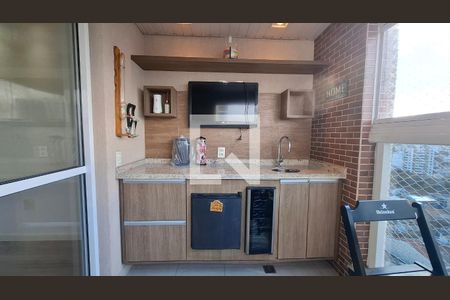 Varanda gourmet  de apartamento para alugar com 3 quartos, 76m² em Campestre, Santo André
