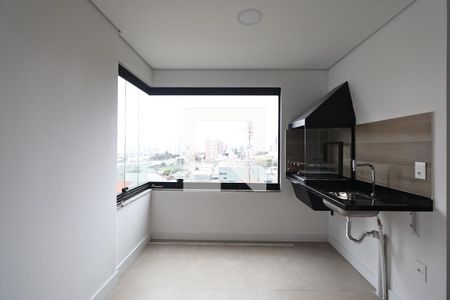 Varanda gourmet  de apartamento à venda com 3 quartos, 94m² em Campestre, Santo André