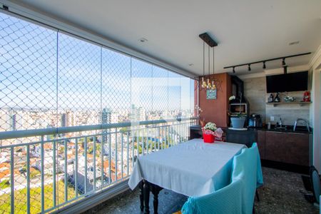 Varanda gourmet de apartamento à venda com 3 quartos, 115m² em Vila Valparaíso, Santo André