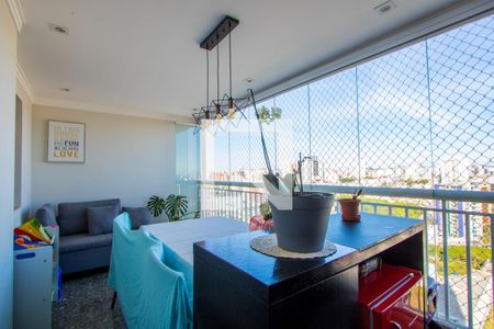 Varanda gourmet de apartamento à venda com 3 quartos, 115m² em Vila Valparaíso, Santo André