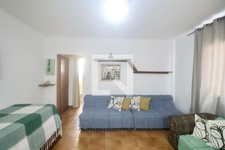 Sala de apartamento para alugar com 1 quarto, 47m² em Jardim Tres Marias, Guarujá