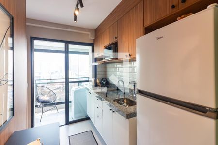 Sala e Cozinha  de apartamento para alugar com 1 quarto, 25m² em Centro, Osasco