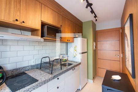 Sala e Cozinha  de apartamento para alugar com 1 quarto, 25m² em Centro, Osasco
