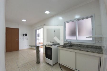 Cozinha de apartamento para alugar com 1 quarto, 42m² em Canto do Forte, Praia Grande