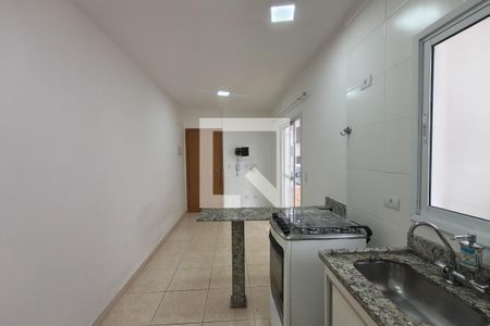 Cozinha de apartamento para alugar com 1 quarto, 42m² em Canto do Forte, Praia Grande