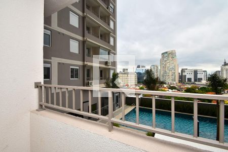varanda Sala de apartamento à venda com 1 quarto, 23m² em Pinheiros, São Paulo