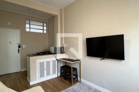 Sala de apartamento para alugar com 1 quarto, 37m² em Boqueirão, Santos