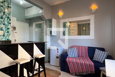 Sala de apartamento para alugar com 1 quarto, 30m² em Embaré, Santos