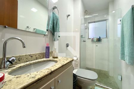 Banheiro da Suíte de apartamento à venda com 4 quartos, 132m² em Santa Cruz, Belo Horizonte