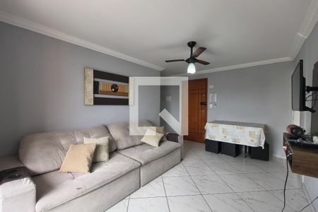 Sala de apartamento para alugar com 1 quarto, 63m² em Canto do Forte, Praia Grande