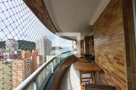 Sacada  de apartamento para alugar com 1 quarto, 63m² em Canto do Forte, Praia Grande