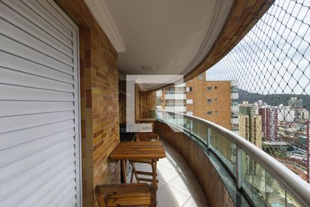 Sacada  de apartamento para alugar com 1 quarto, 63m² em Canto do Forte, Praia Grande