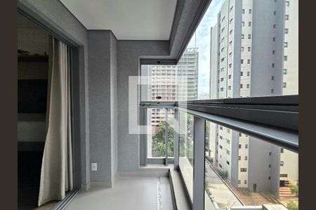 Varanda da Sala de apartamento para alugar com 1 quarto, 49m² em Indianópolis, São Paulo