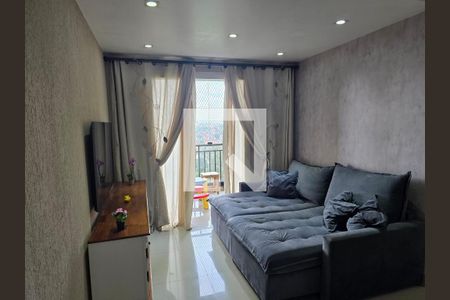 Sala de apartamento à venda com 3 quartos, 79m² em Chácara Agrindus, Taboão da Serra