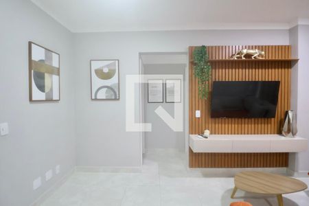 Sala de apartamento para alugar com 3 quartos, 89m² em Vila Alzira, Guarujá