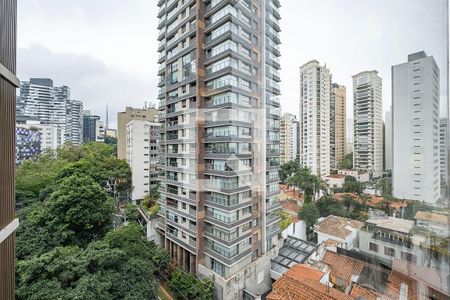 Sala/Cozinha - Vista de apartamento para alugar com 2 quartos, 59m² em Jardins, São Paulo