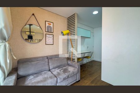 Quarto e Sala de kitnet/studio para alugar com 1 quarto, 38m² em Brooklin, São Paulo