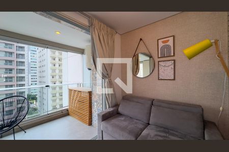 Quarto e Sala de kitnet/studio para alugar com 1 quarto, 38m² em Brooklin, São Paulo