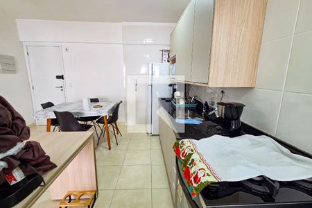 Cozinha de apartamento para alugar com 1 quarto, 45m² em Aviação, Praia Grande