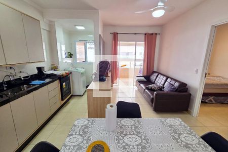 Sala de apartamento para alugar com 1 quarto, 45m² em Aviação, Praia Grande