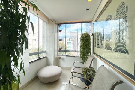 Varanda da Sala de apartamento à venda com 4 quartos, 358m² em Cruzeiro, Belo Horizonte