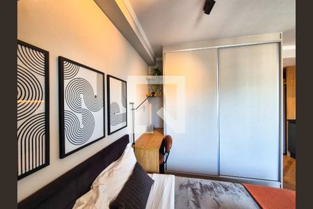 Sala/Quarto - Armários  de kitnet/studio para alugar com 1 quarto, 27m² em República, São Paulo