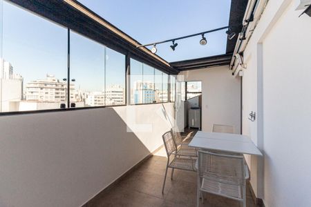 Varanda da Sala de apartamento para alugar com 1 quarto, 68m² em Consolação, São Paulo