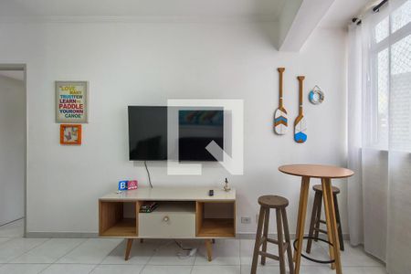 Sala de apartamento para alugar com 1 quarto, 40m² em Guilhermina, Praia Grande