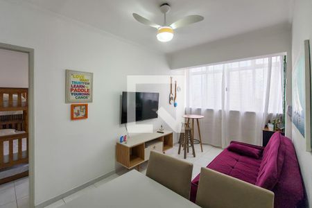 Sala de apartamento para alugar com 1 quarto, 40m² em Guilhermina, Praia Grande