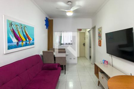 Sala de apartamento para alugar com 1 quarto, 40m² em Guilhermina, Praia Grande